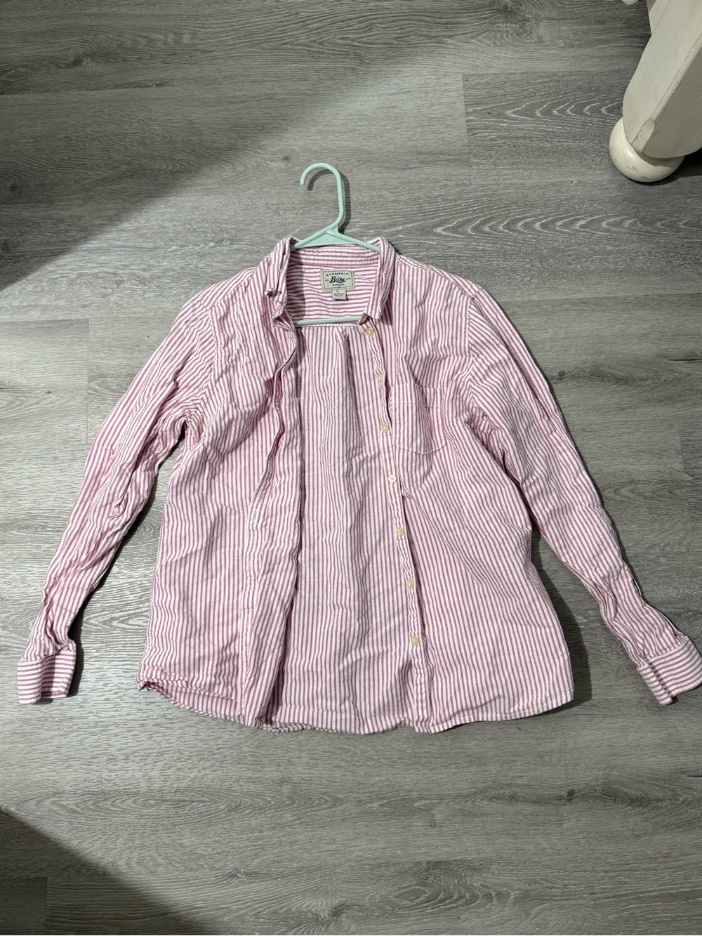 G.H. Bass & Co. Pink and White Striped Cotton Shirt